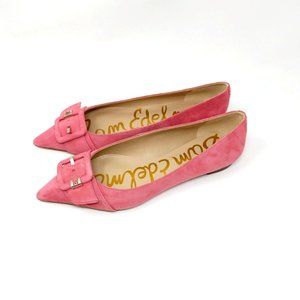 Sam Edelman Suede Buckle Flats Sonja Washed Rose Guava Pink Women’s 8.5